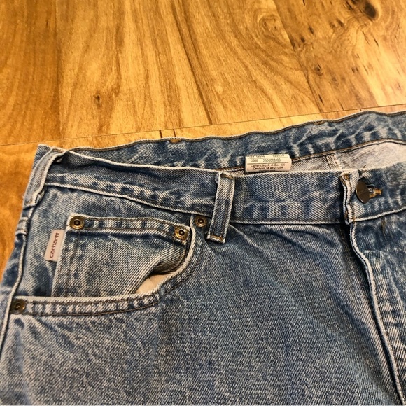 Carhartt Mens Relaxed Fit Blue Denim Work Pants Jeans 38x32 - Picture 7 of 11